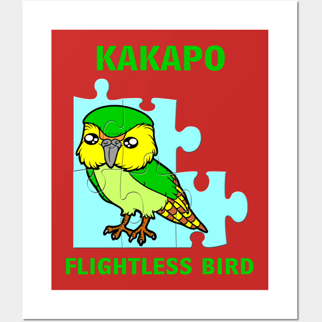 Kakapo parrot bird Wall Art by Aish shop